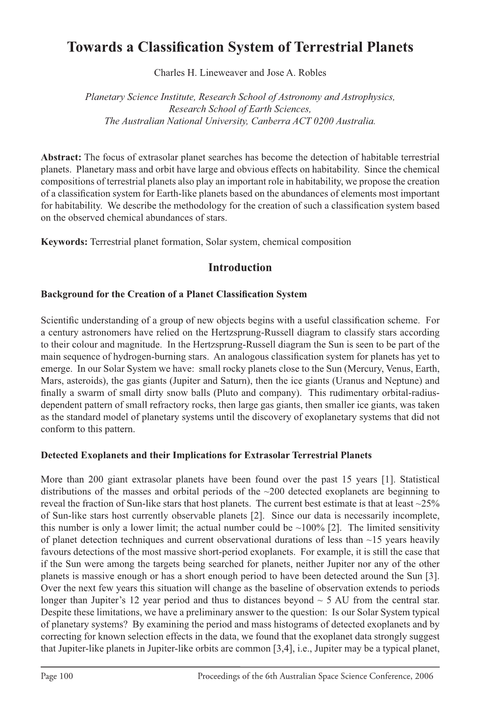 Towards a Classification System of Terrestrial Planets