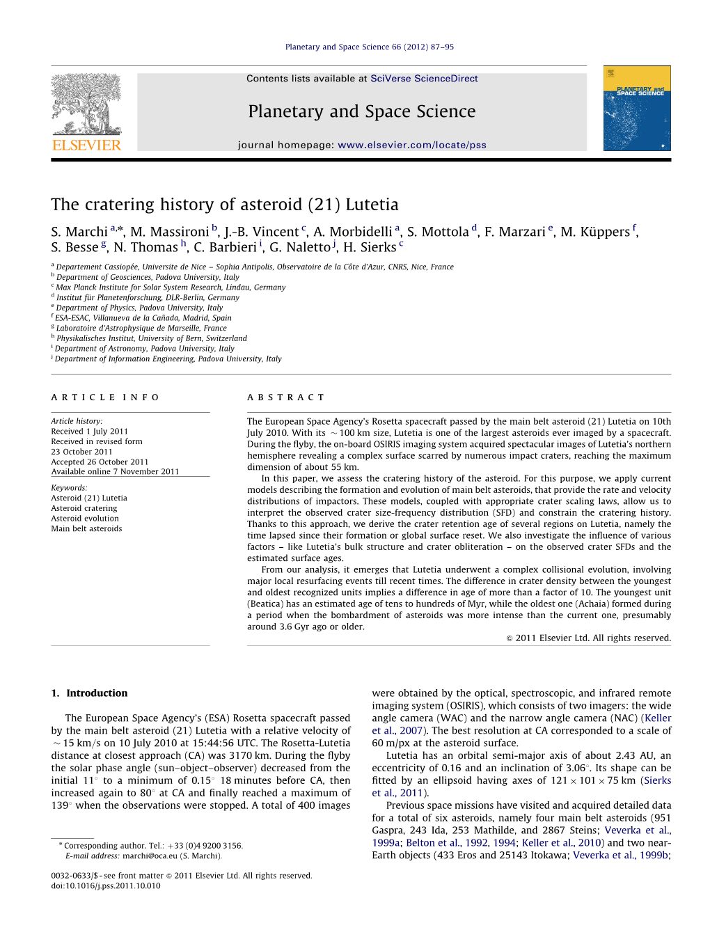 The Cratering History of Asteroid (21) Lutetia