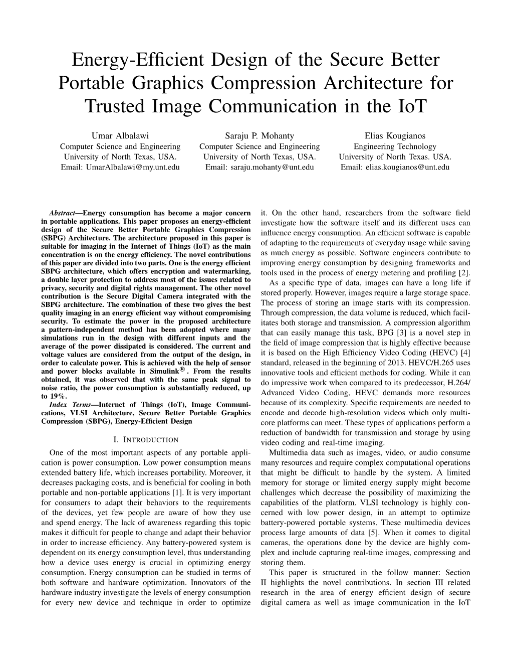 Energy-Efficient Design of the Secure Better Portable