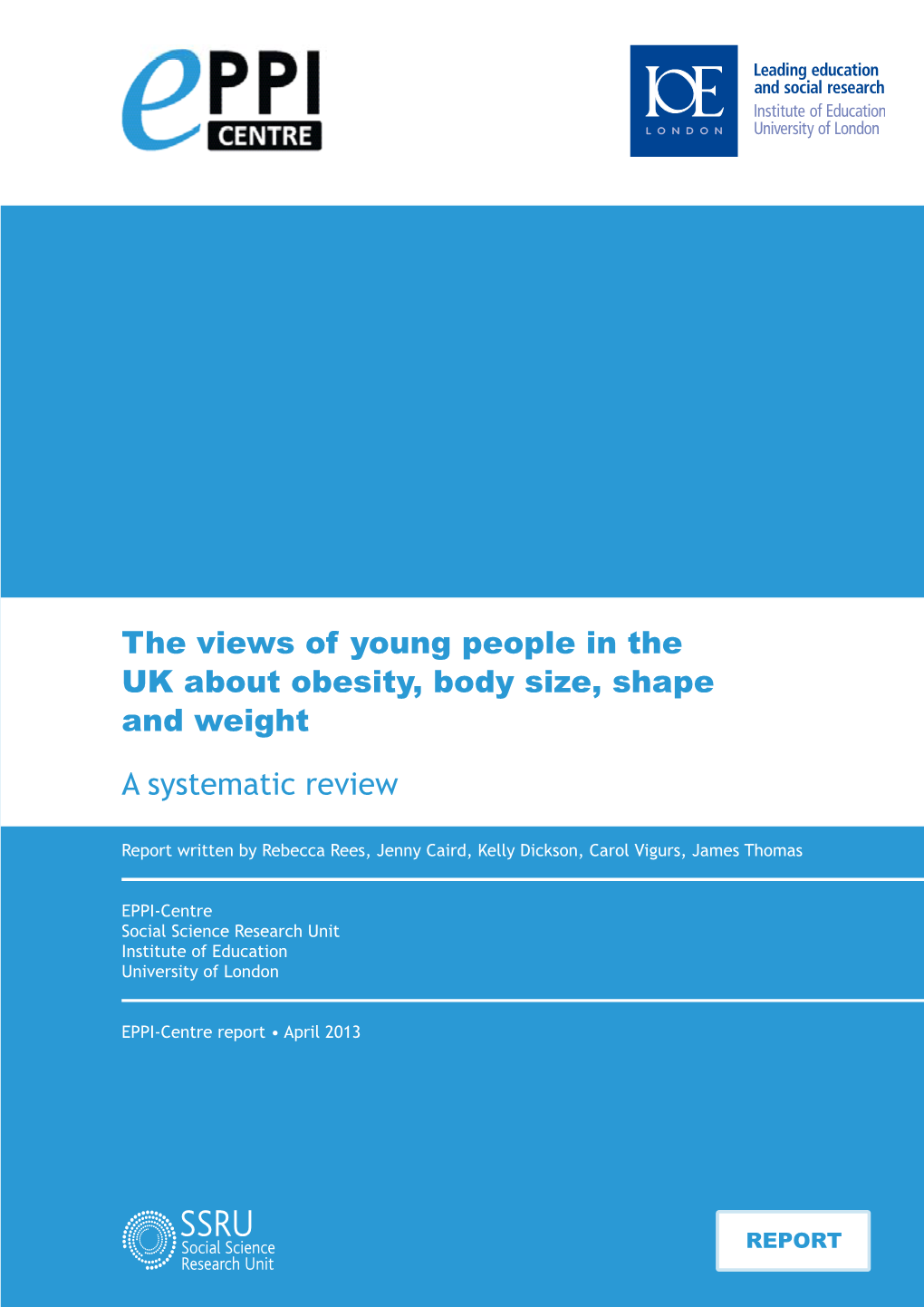 The Views of Young People in the UK About Obesity, Body Size, Shape and Weight