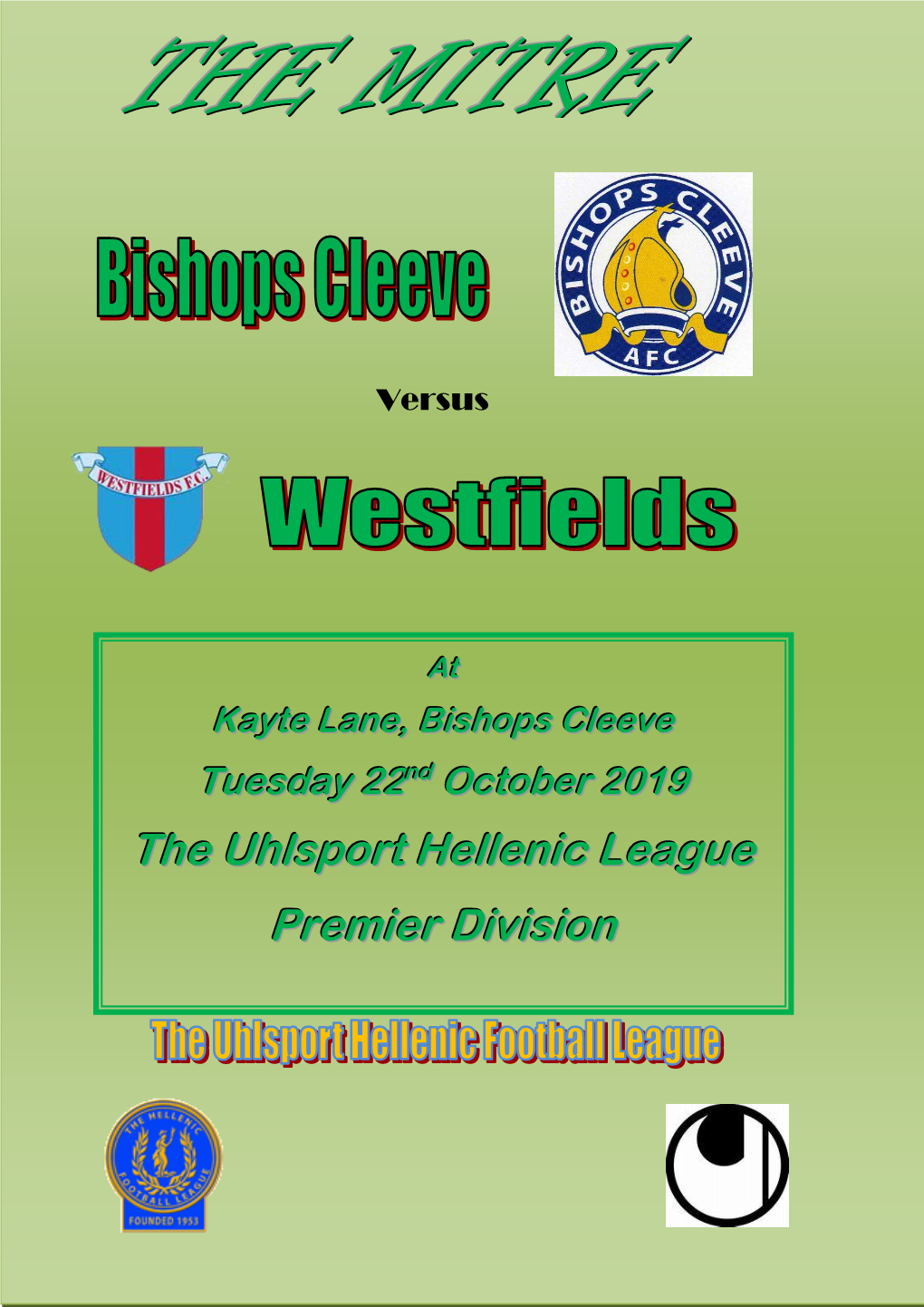 The Uhlsport Hellenic League Premier Division