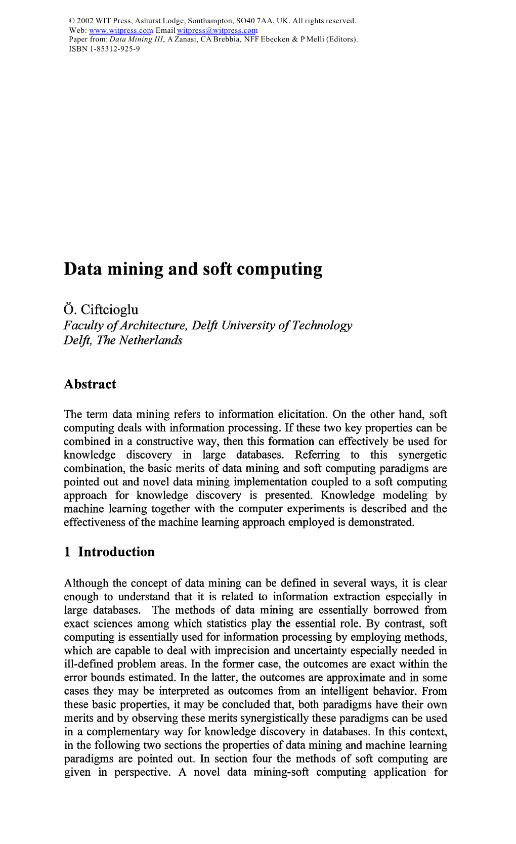 Data Mining and Soft Computing