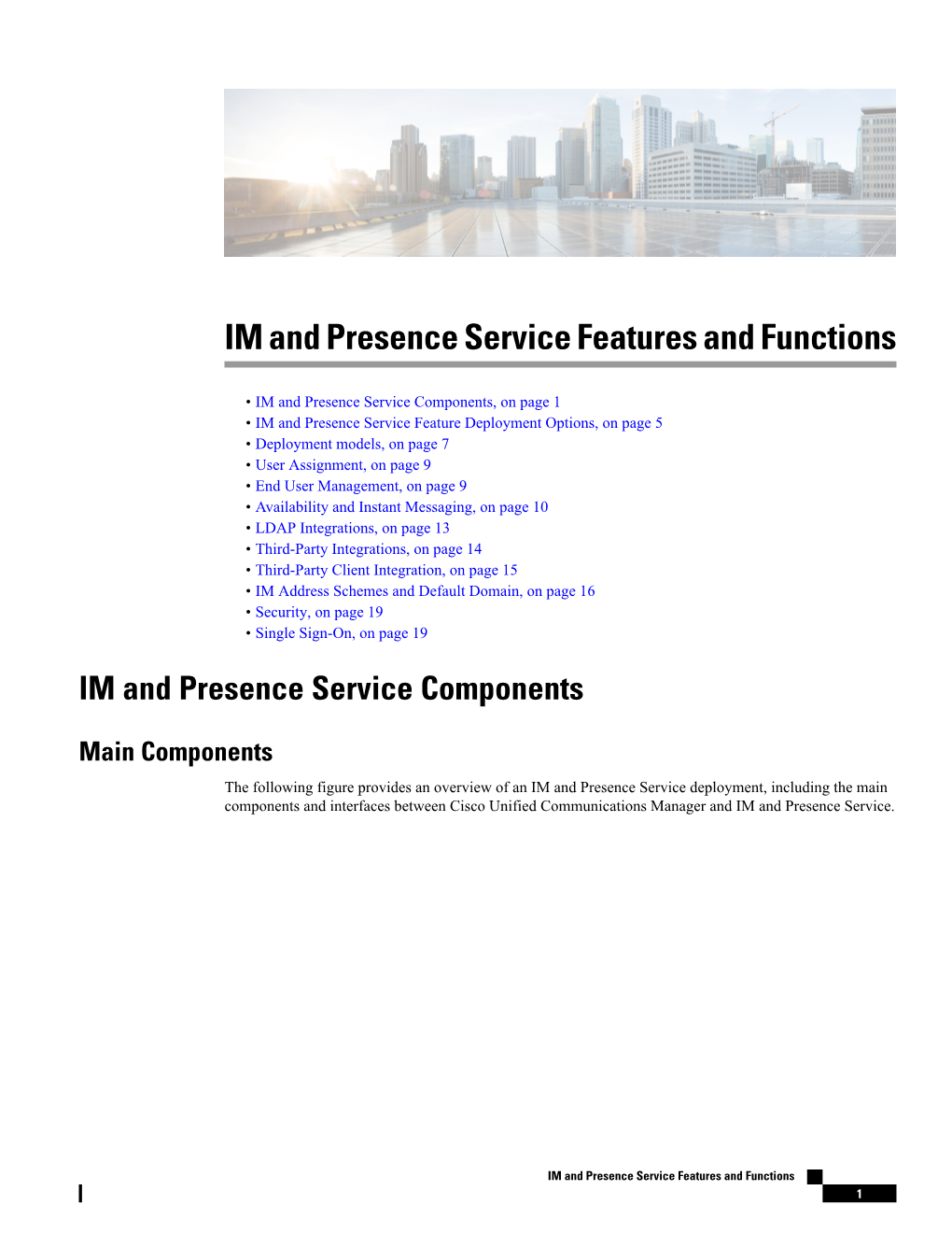 IM and Presence Service Features and Functions