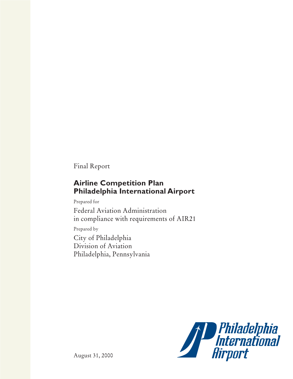 Airline Competition Plan Final Report