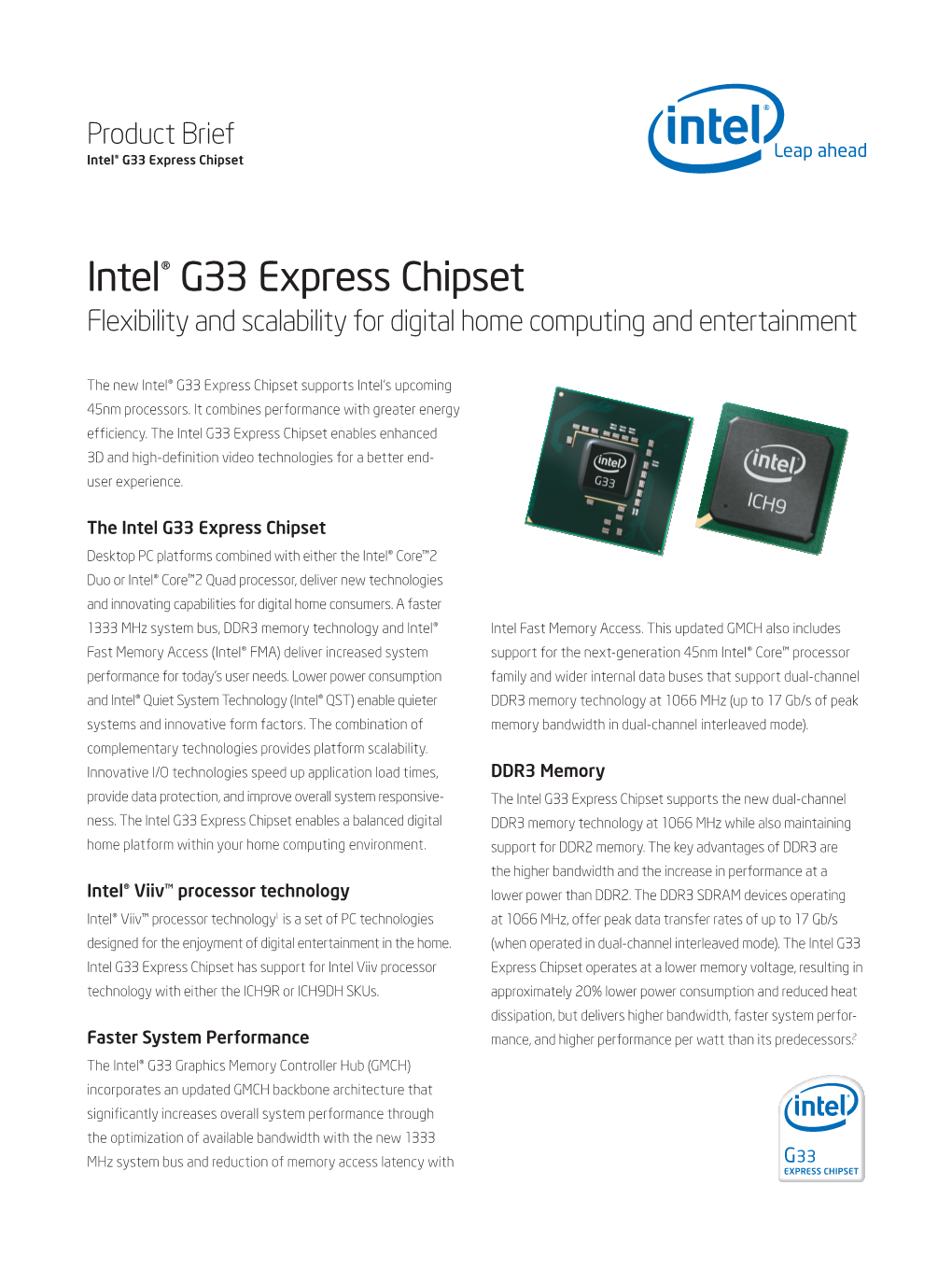 Intel® G33 Express Chipset