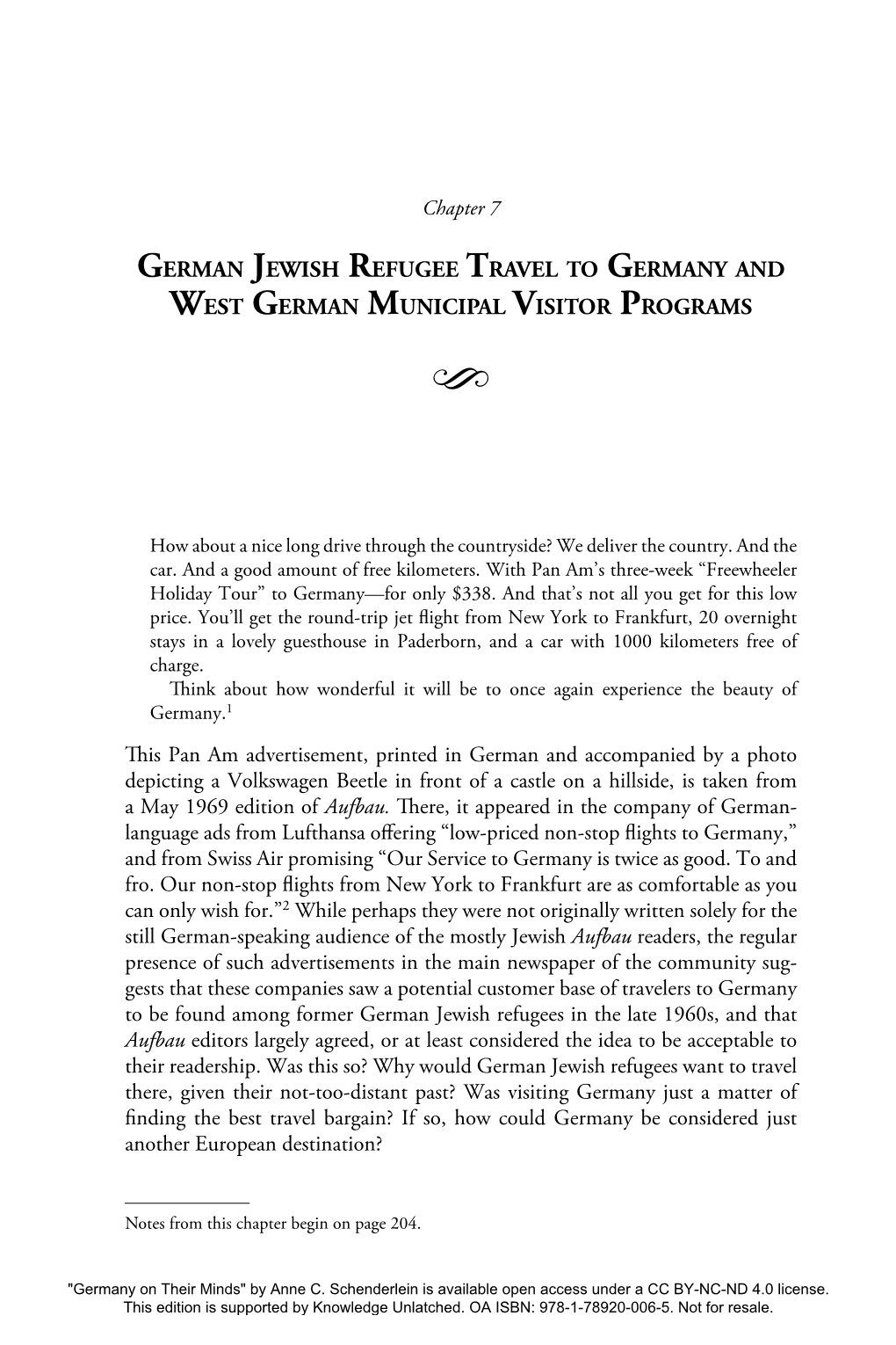 German Jewish Refugee Travel to Germany and West German Municipal Visitor Programs S