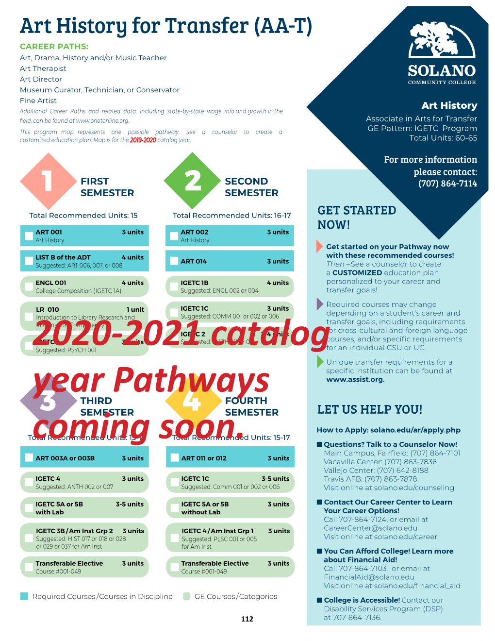 2020-2021 Catalog Year Pathways Coming Soon