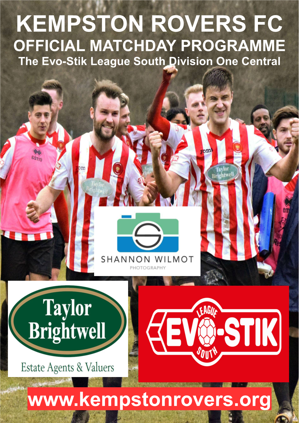 KEMPSTON ROVERS FC OFFICIAL MATCHDAY PROGRAMME the Evo-Stik League South Division One Central