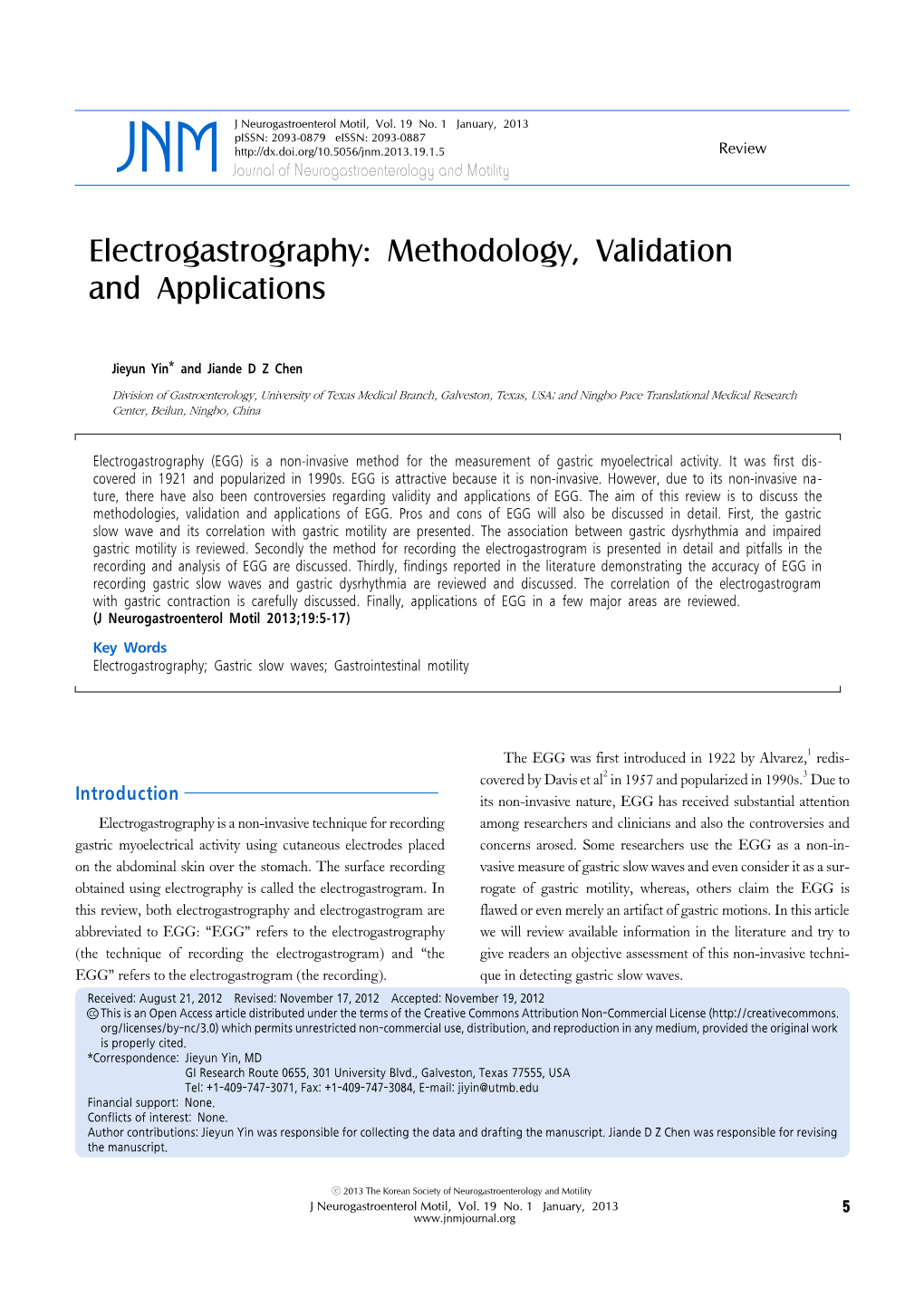 Electrogastrography: Methodology, Validation and Applications