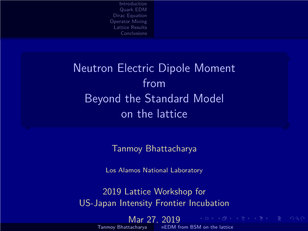 Neutron Electric Dipole Moment from Beyond the Standard Model on the Lattice