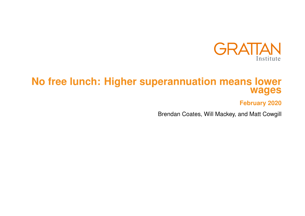 No Free Lunch: Higher Superannuation Means Lower Wages