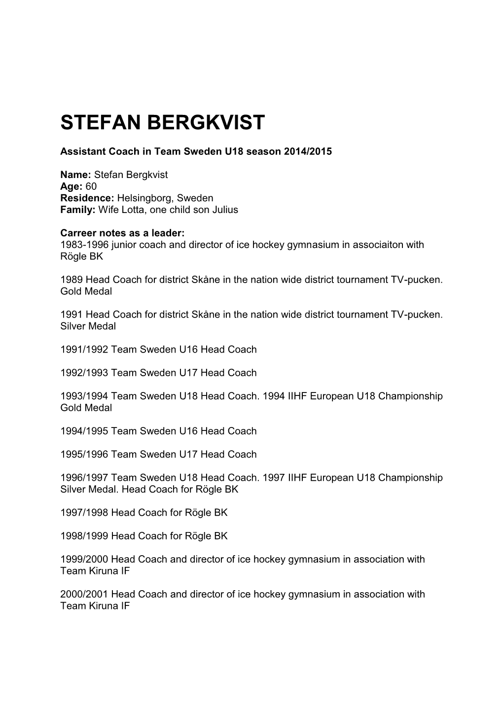 Stefan Bergkvist