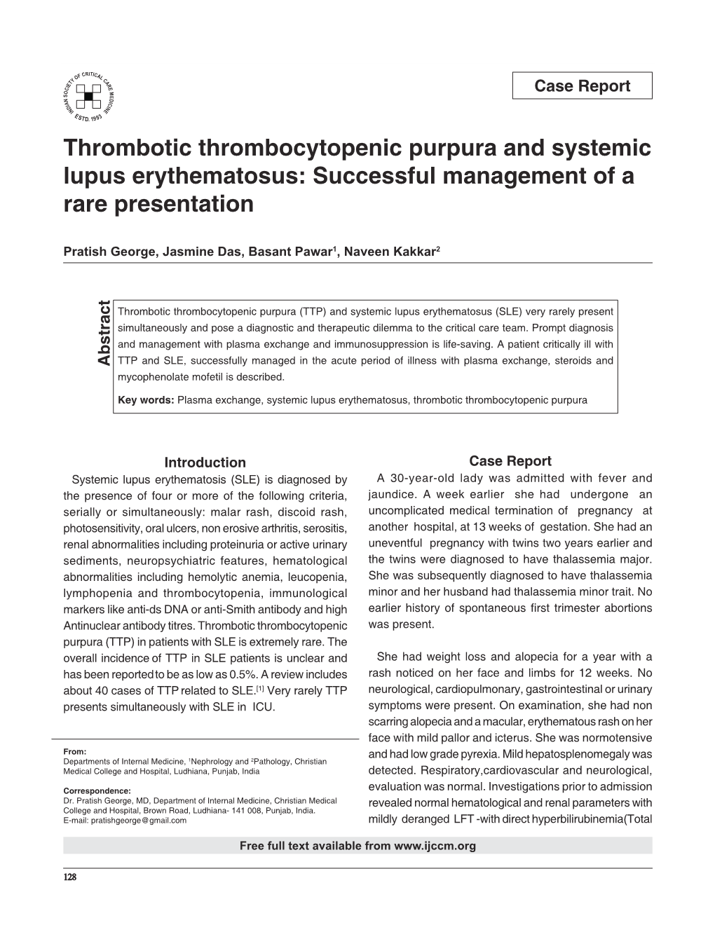 Thrombotic Thrombocytopenic Purpura and Systemic Lupus Erythematosus: Successful Management of a Rare Presentation