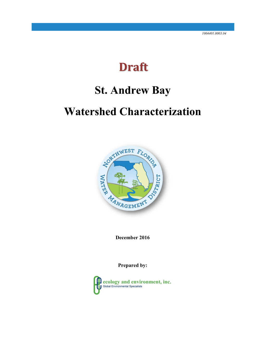 Final St. Andrew Bay Characterization