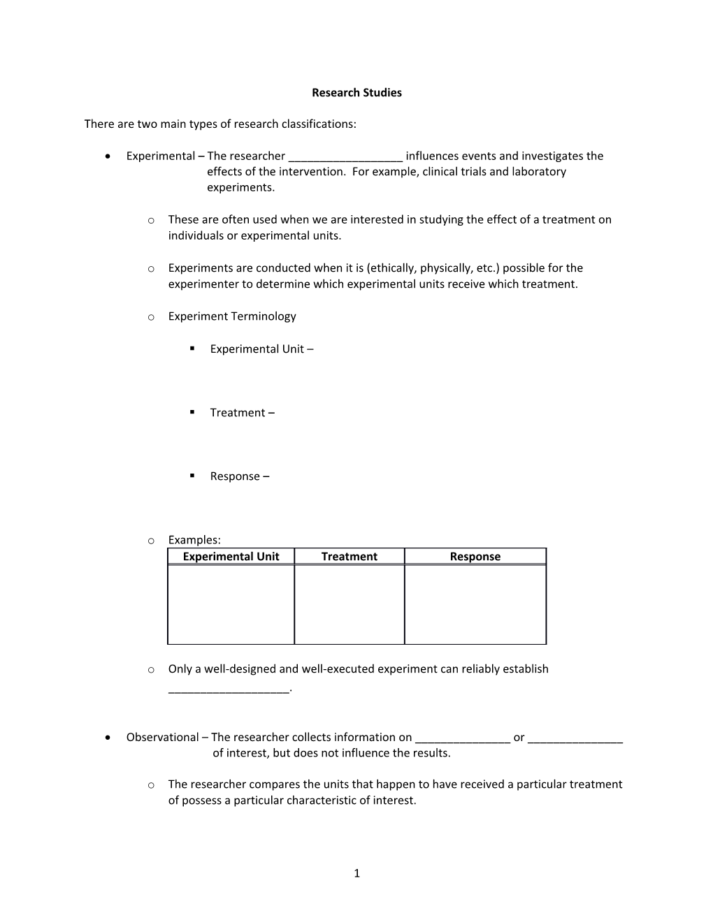 There Are Two Main Types of Research Classifications