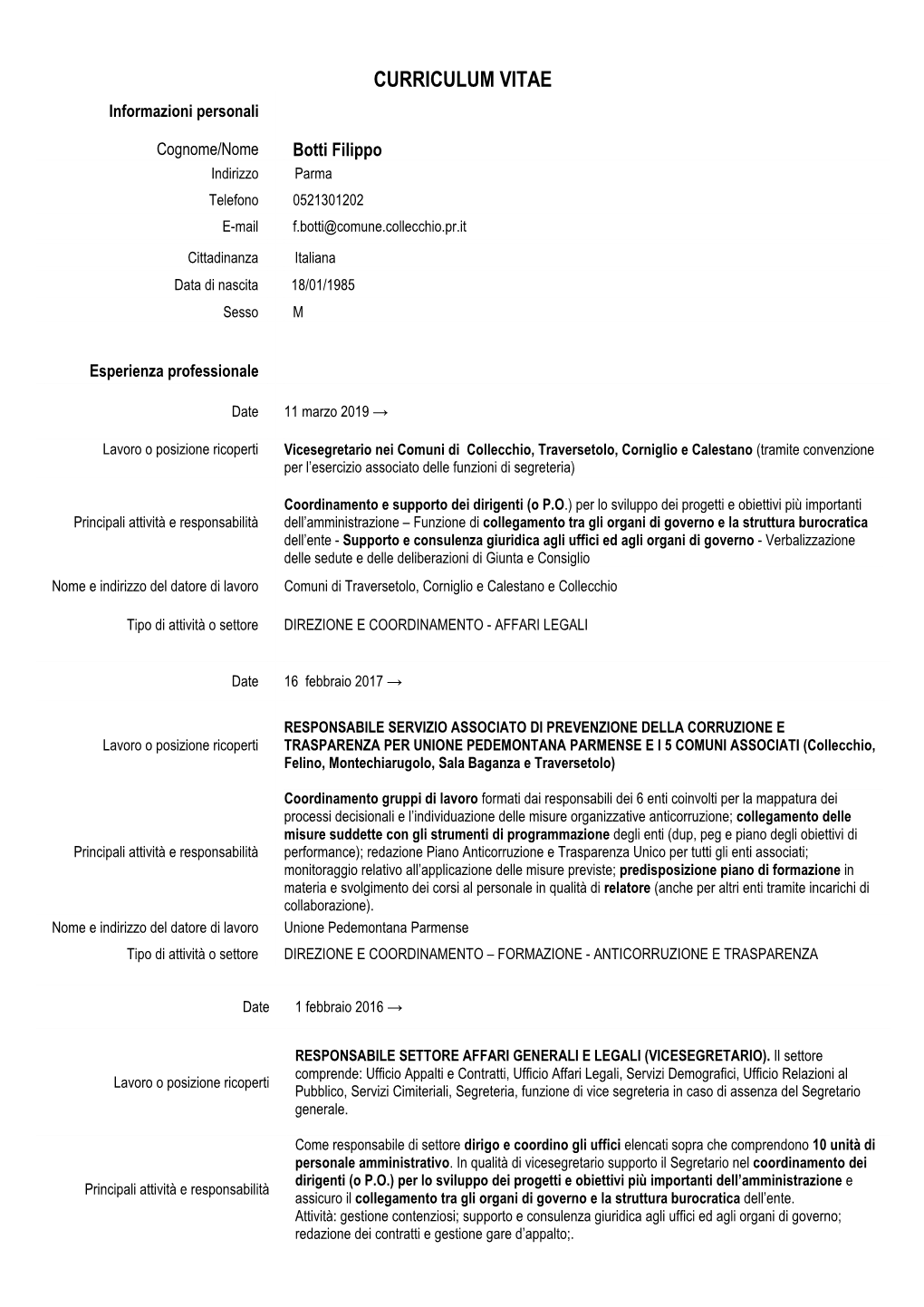 Curriculum Vitae