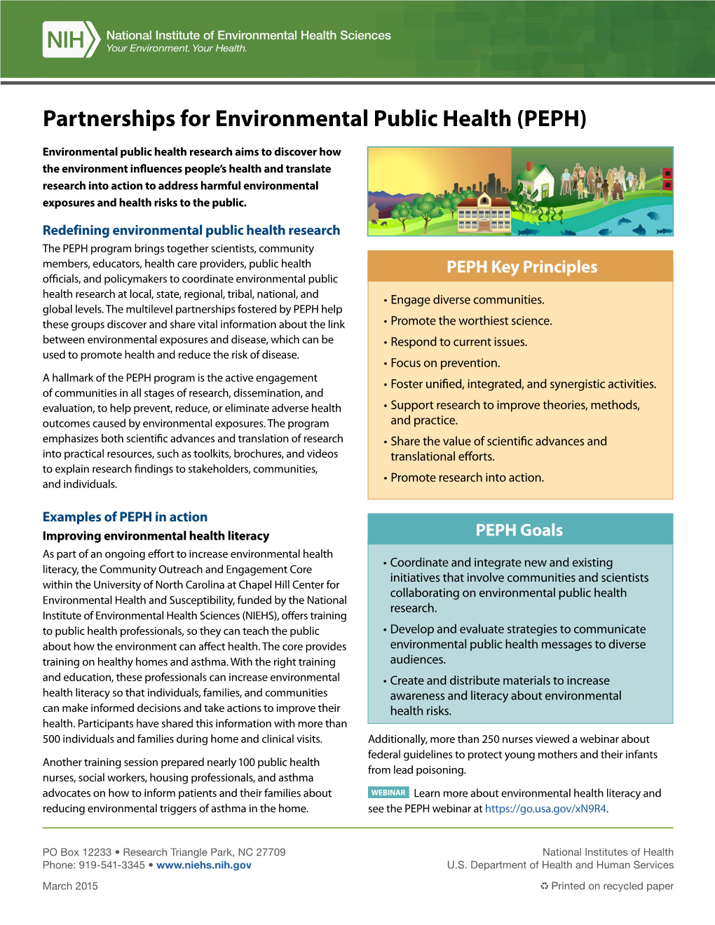 Partnerships for Environmental Public Health (PEPH)