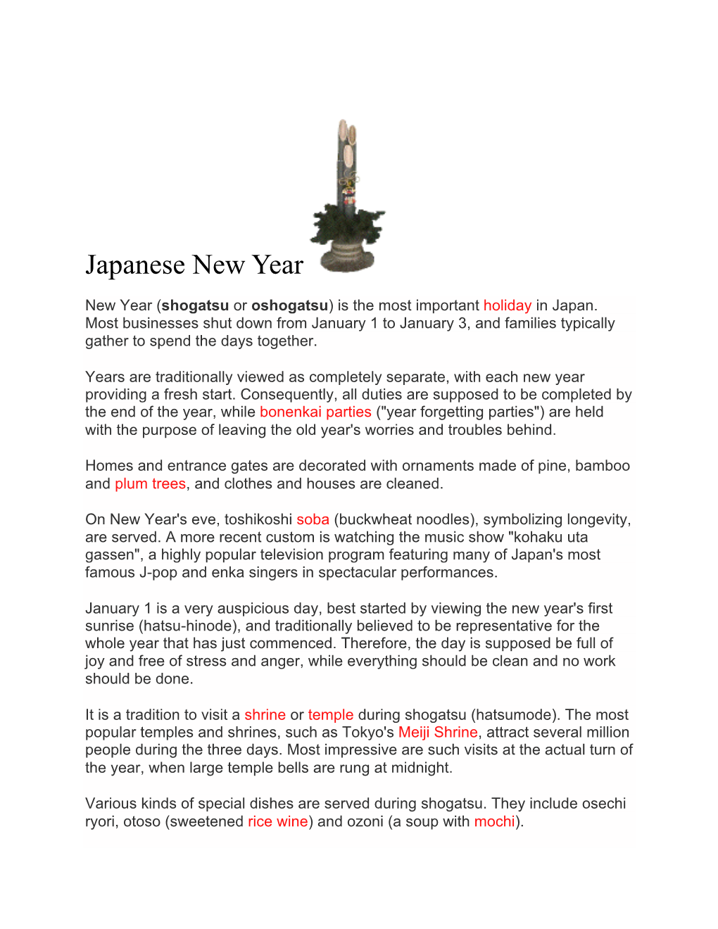 Japanese New Year