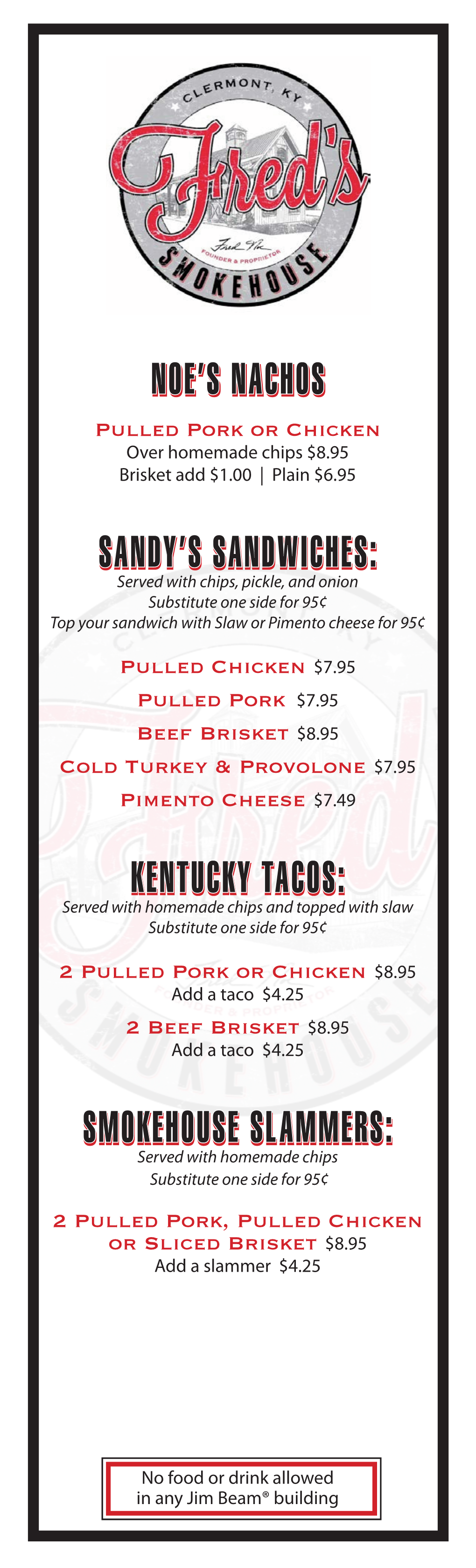 Kentucky Tacos: Smokehouse Slammers: Sandy's Sandwiches