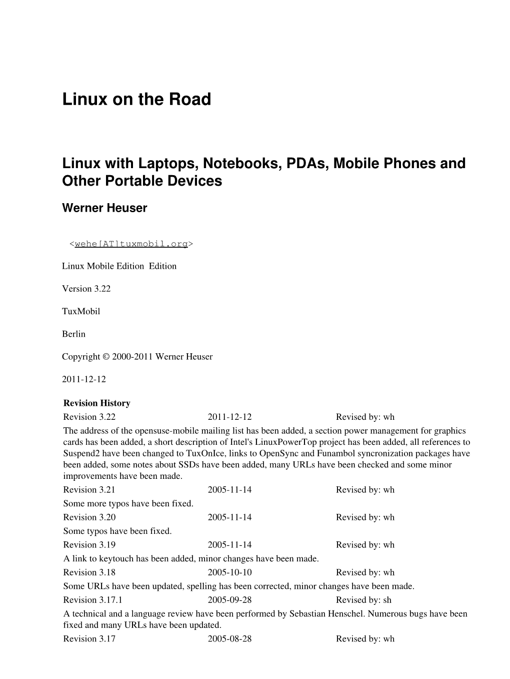 Linux on the Road