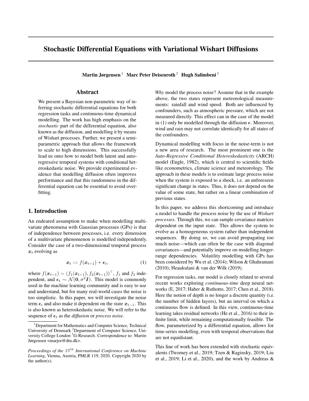 Stochastic Differential Equations with Variational Wishart Diffusions