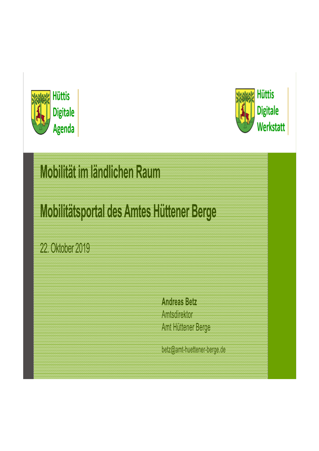 Mobilität Im Ländlichen Raum Mobilitätsportal Des Amtes Hüttener