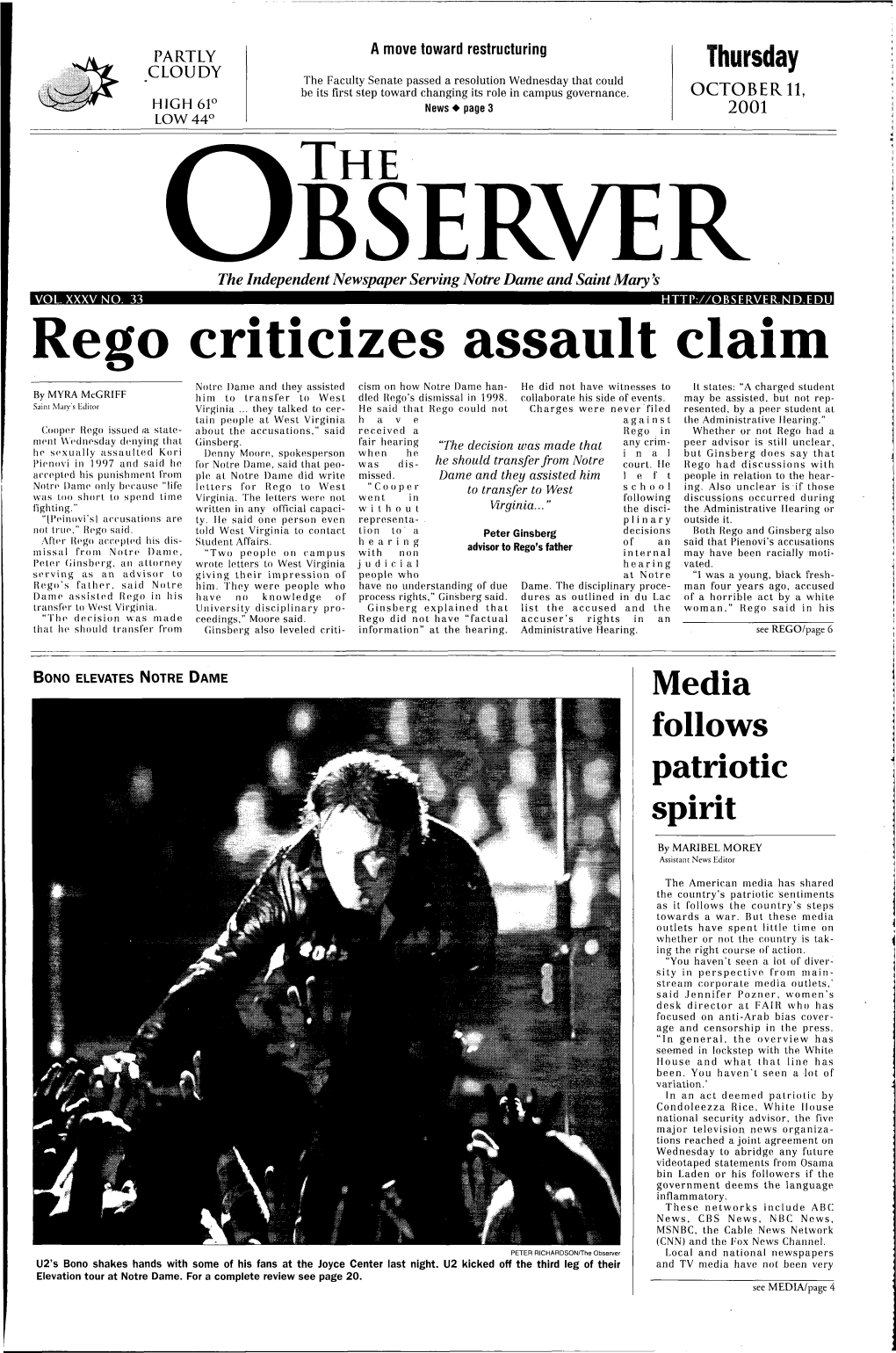 Rego Criticizes Assault Claim