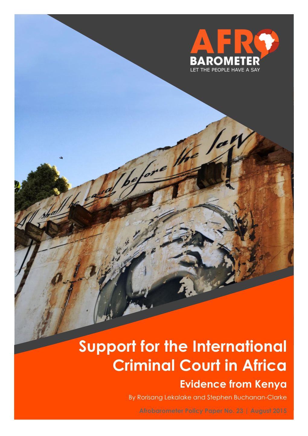 Support for the International Criminal Court in Africa Evidence from Kenya