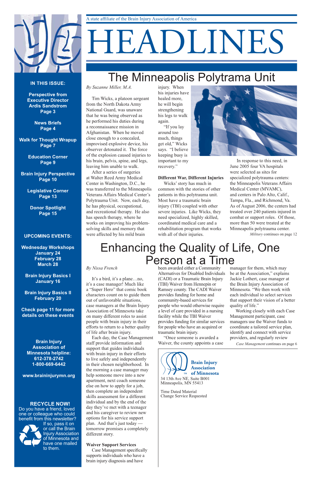 Brain Injury Association of Minnesota Winter 2006 Newsletter