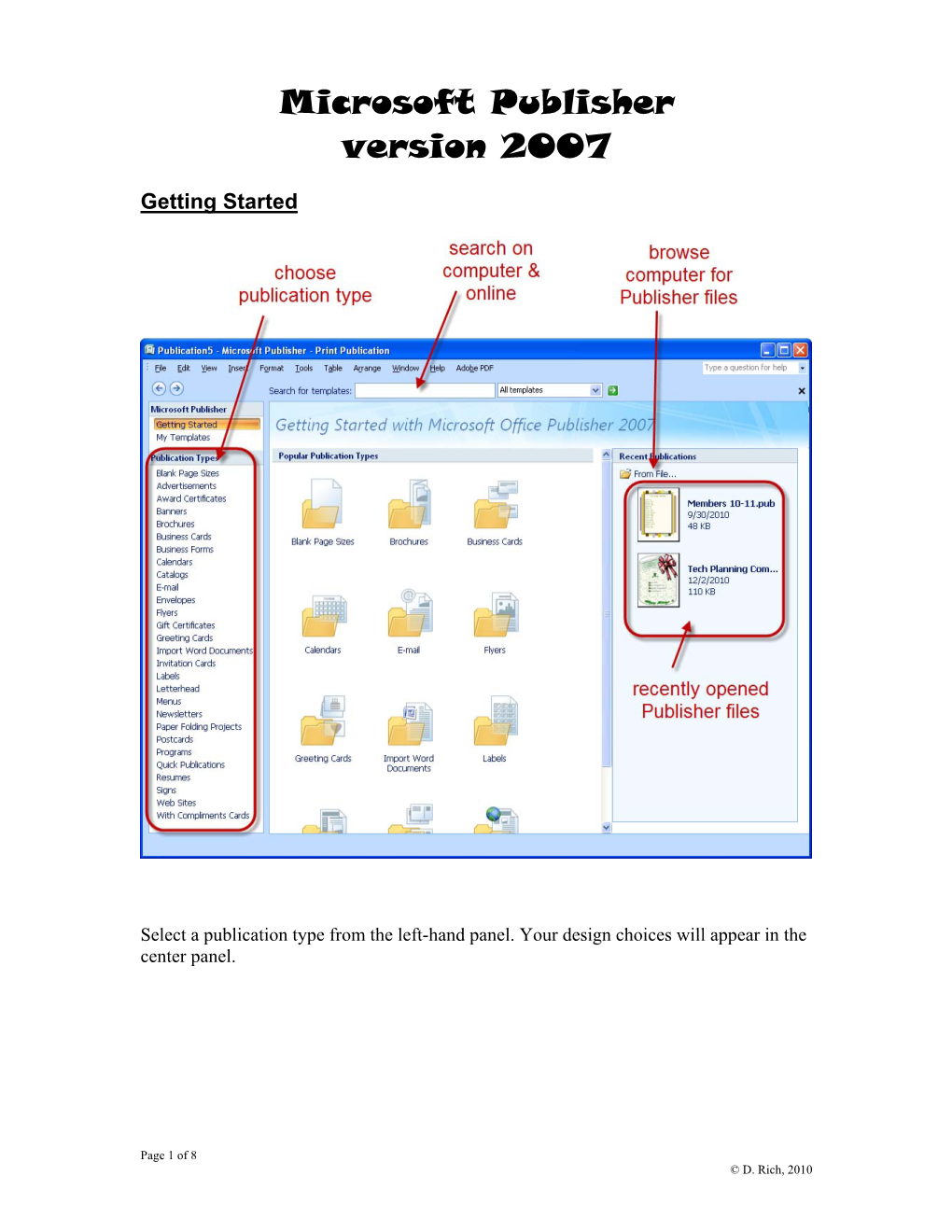 Microsoft Publisher Version 2007