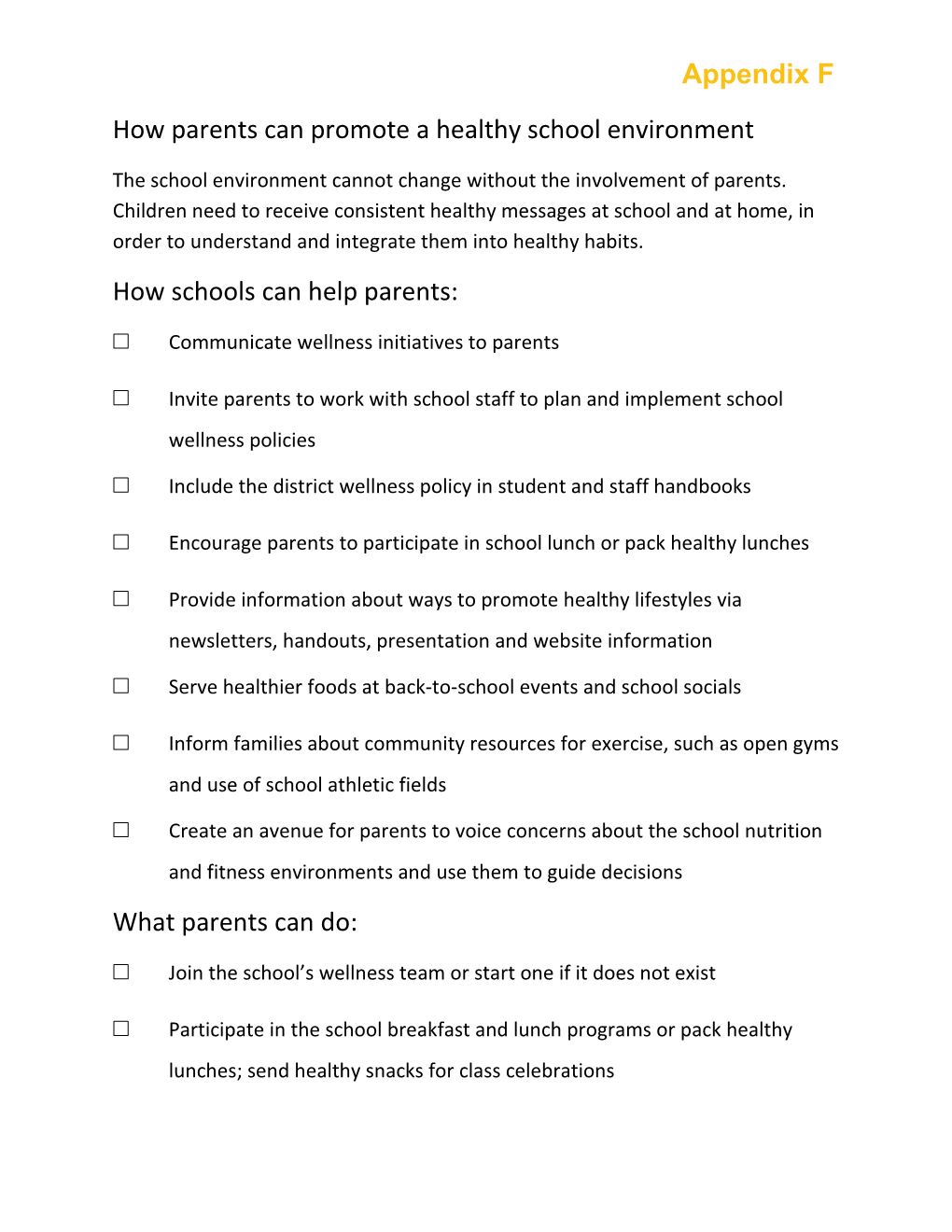 How Parents Can Promote a Healthy School Environment