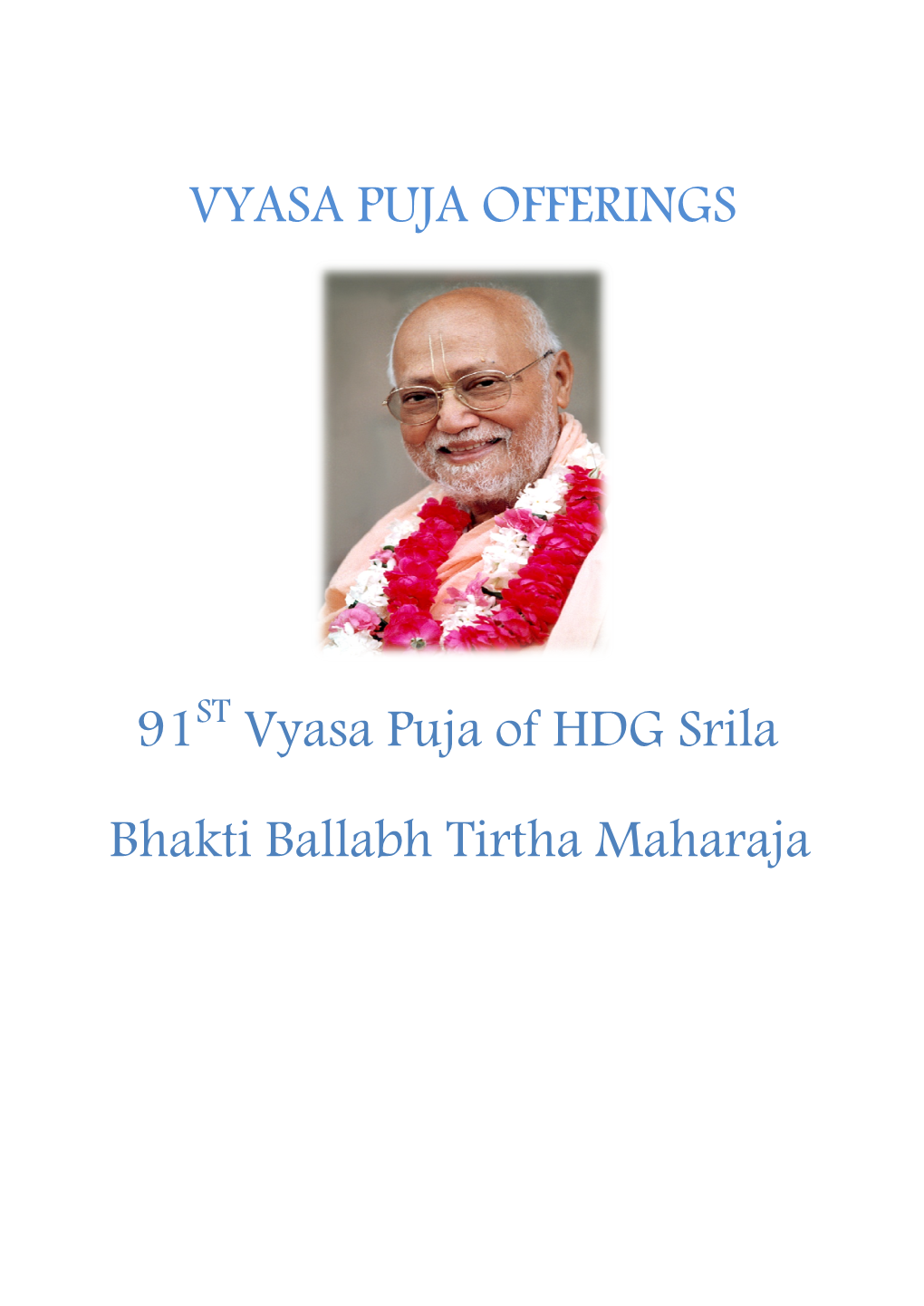 Vyasa Puja Offerings