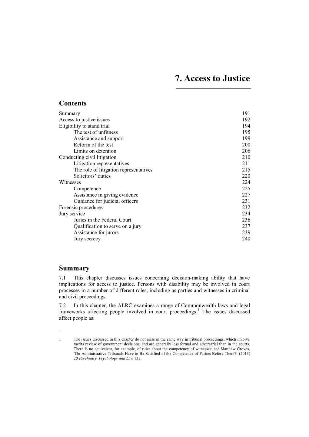 7. Access to Justice