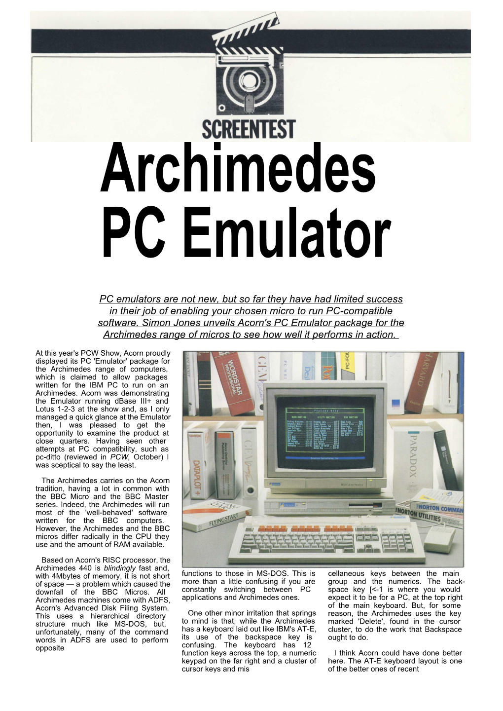 Archimedes PC Emulator