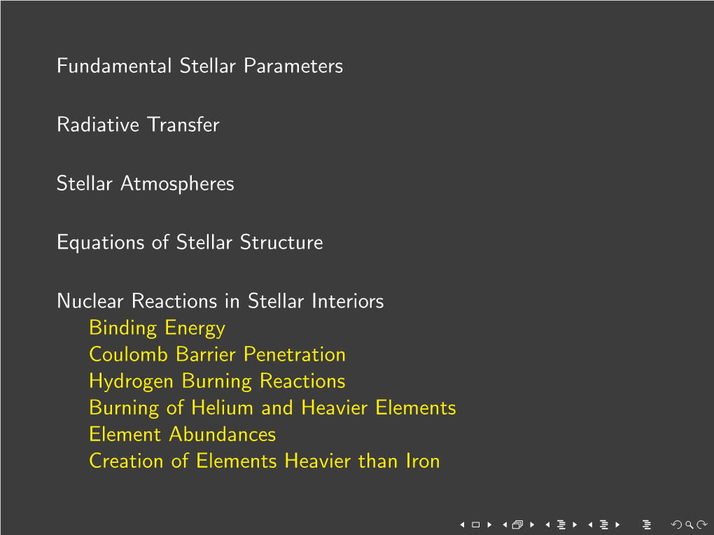 Fundamental Stellar Parameters Radiative Transfer Stellar