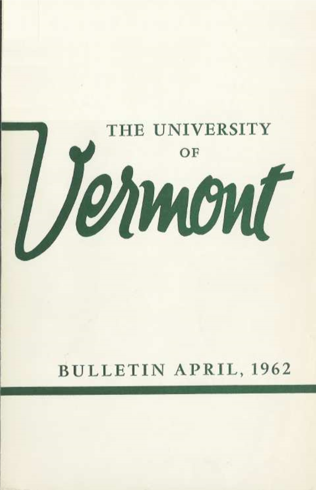 1961-1962 Undergraduate Catalogue
