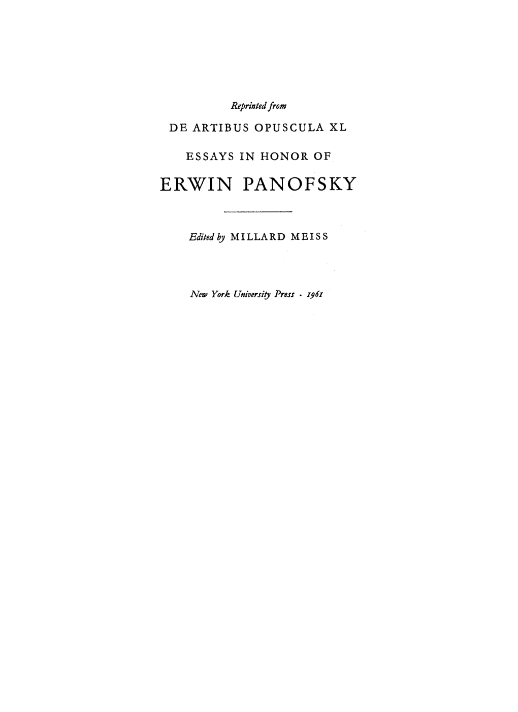 Erwin Panofsky