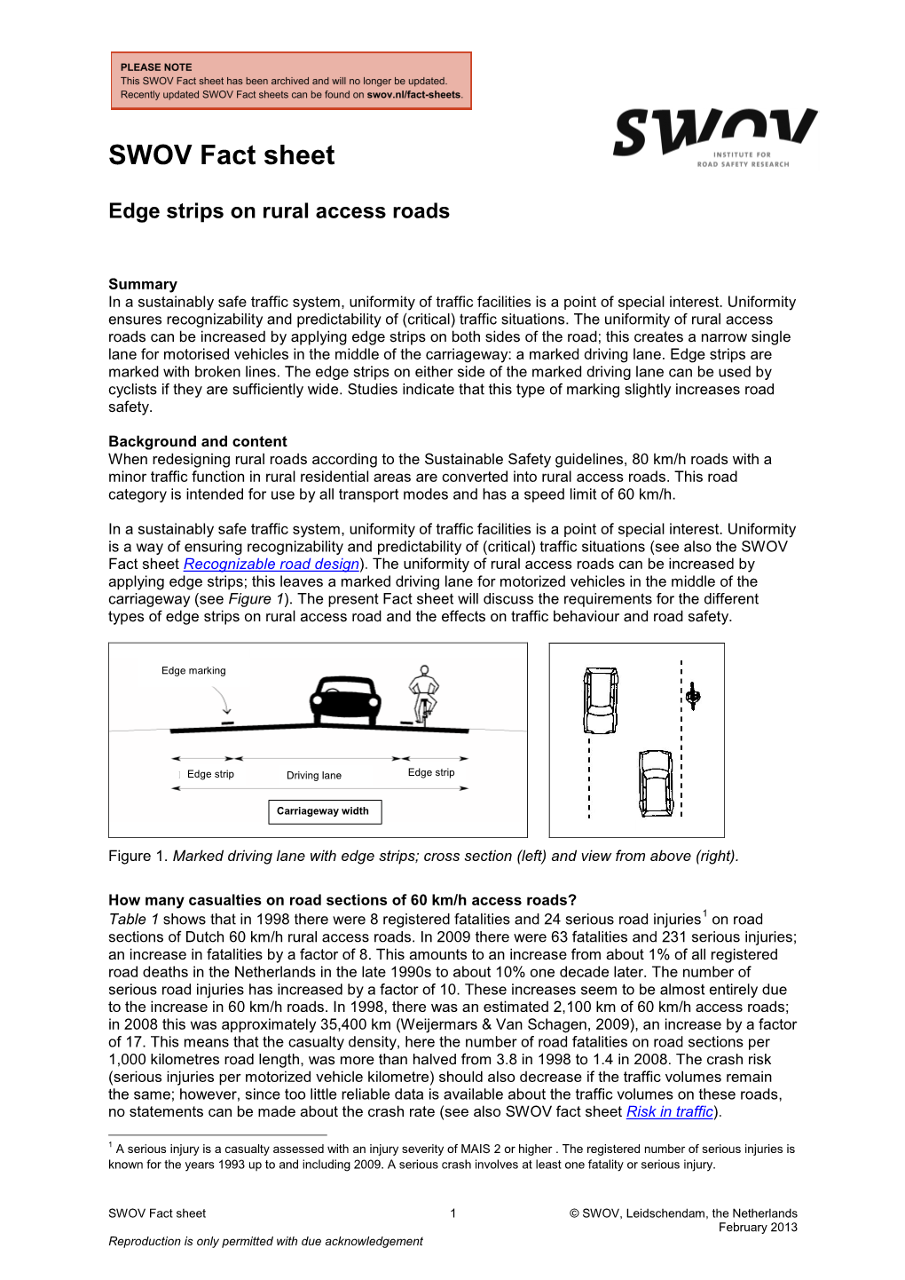 Fact Sheet New Type of Layout for 60 Km/H Rural Roads