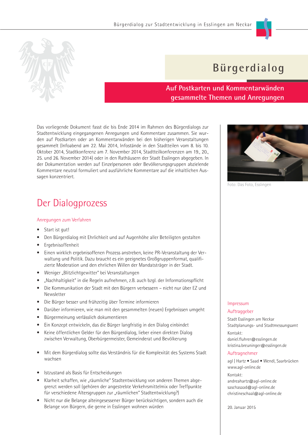 Bürgerdialog Zur Stadtentwicklung in Esslingen Am Neckar