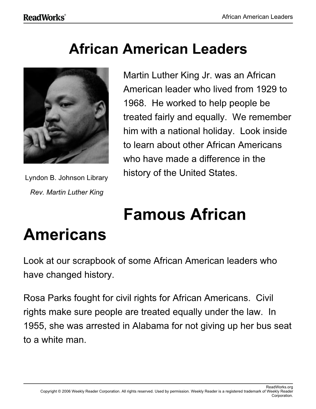 Famous African Americans