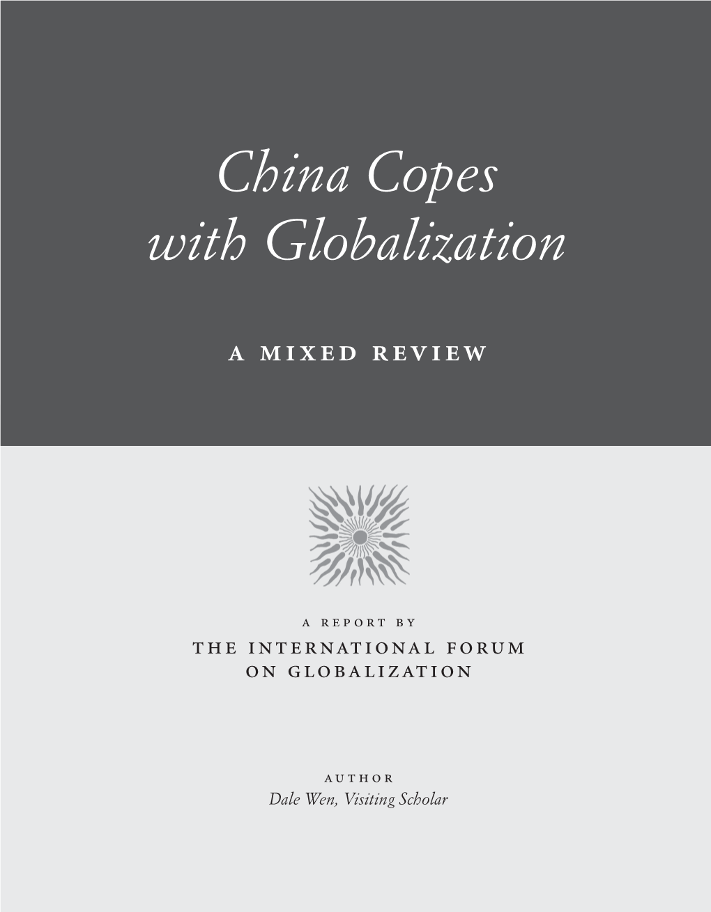 China Report with Cover