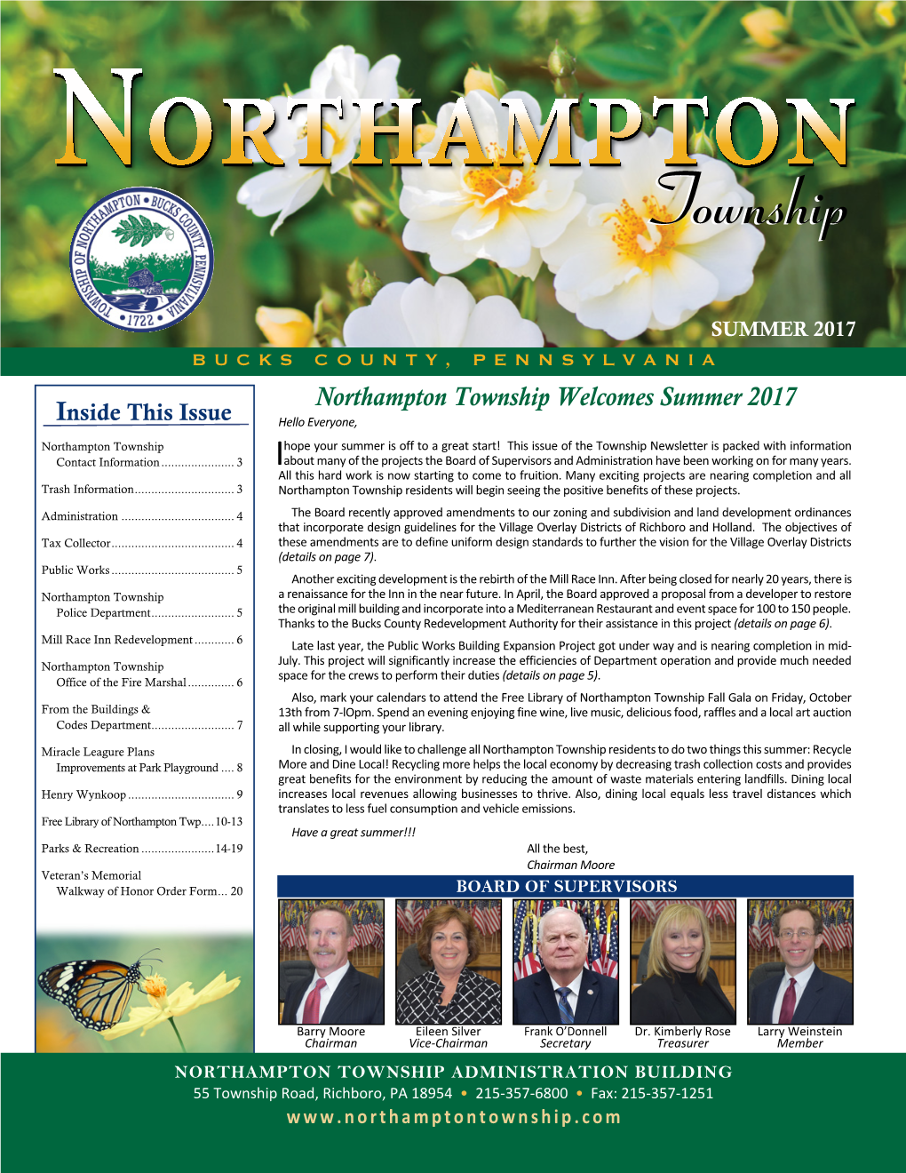 Northampton Township Summer 2017 Newsletter