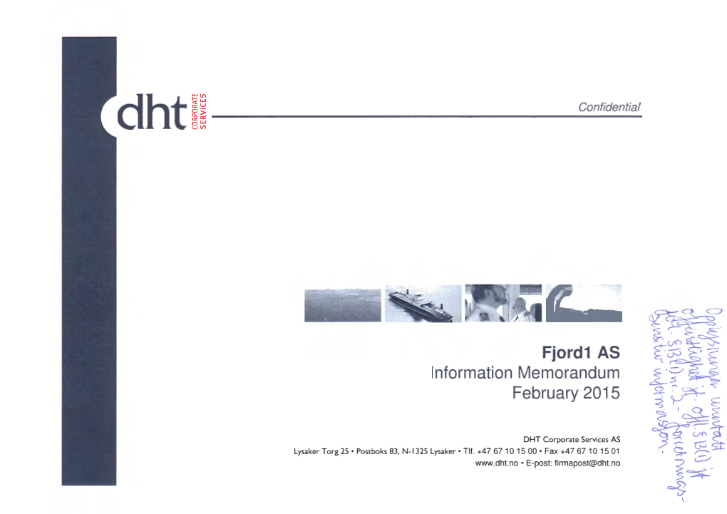 Fjords AS Information Memorandum February 2015