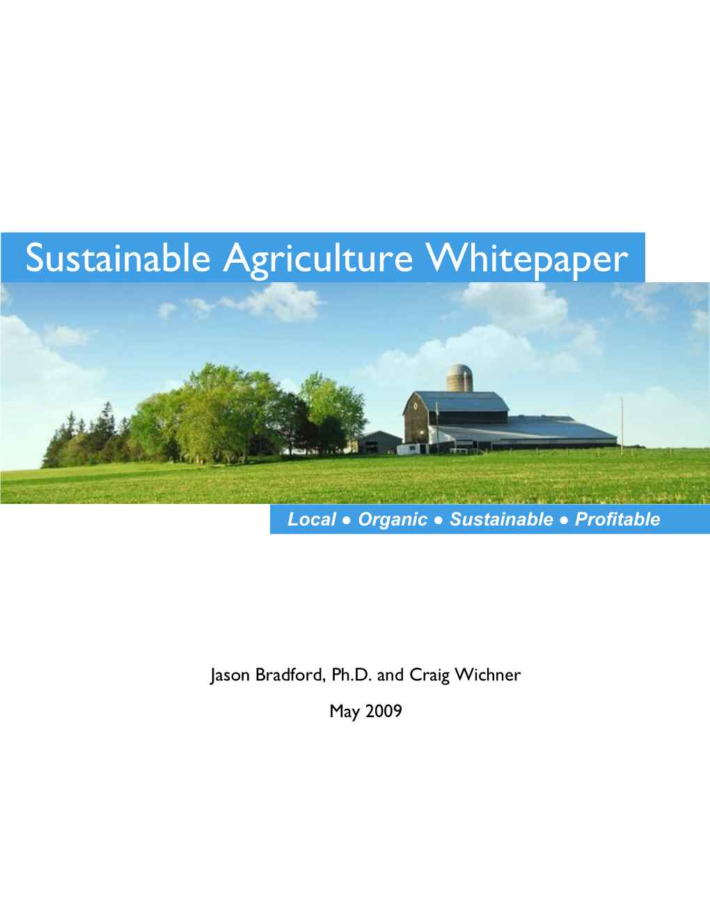 Sustainable Agriculture Whitepaper