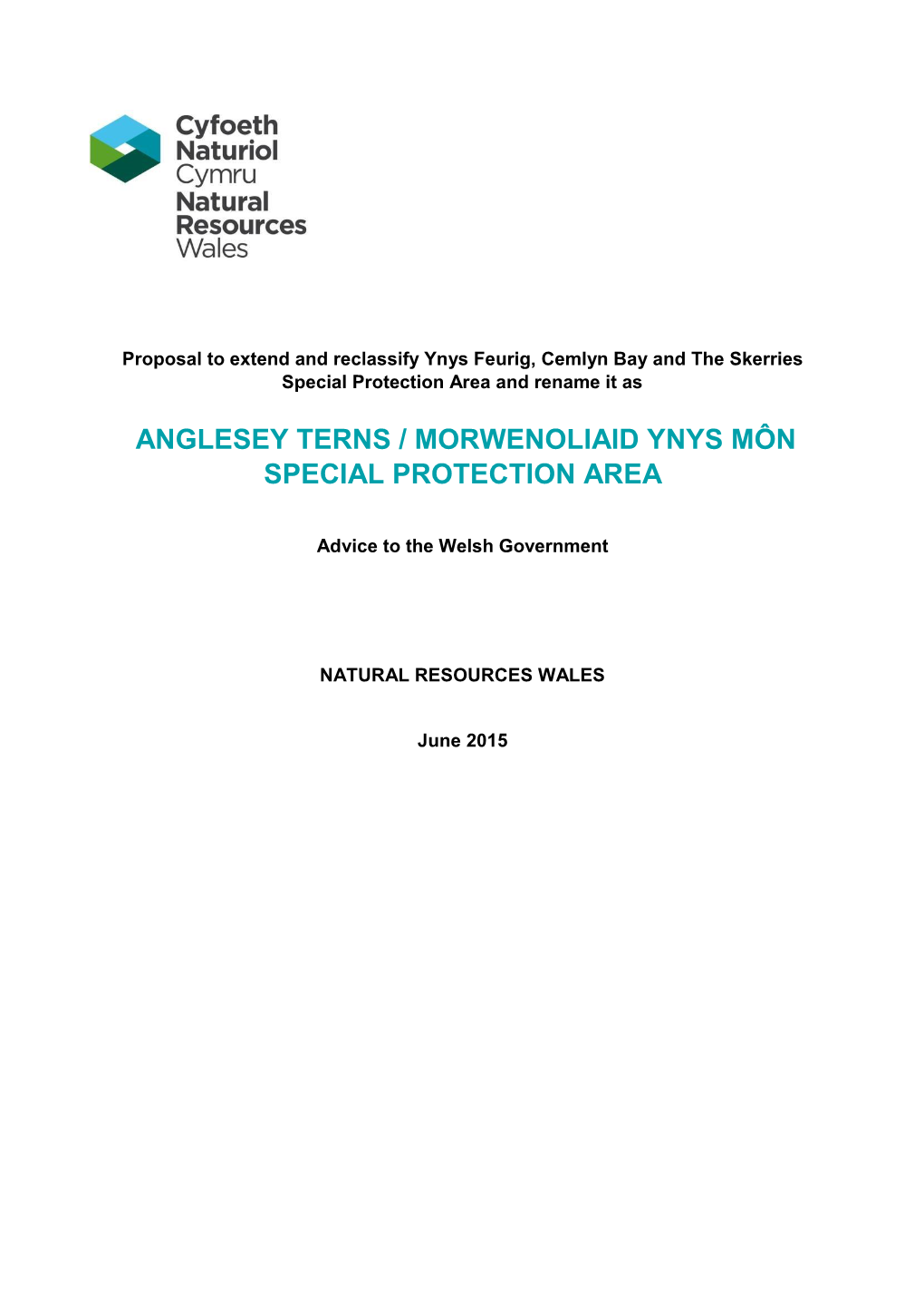 Proposal to Extend and Reclassify Ynys Feurig, Cemlyn Bay and the Skerries Special Protection Area and Rename It As