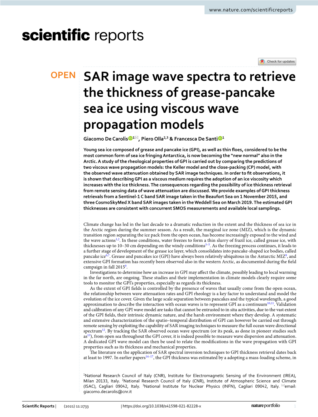 SAR Image Wave Spectra to Retrieve the Thickness of Grease-Pancake