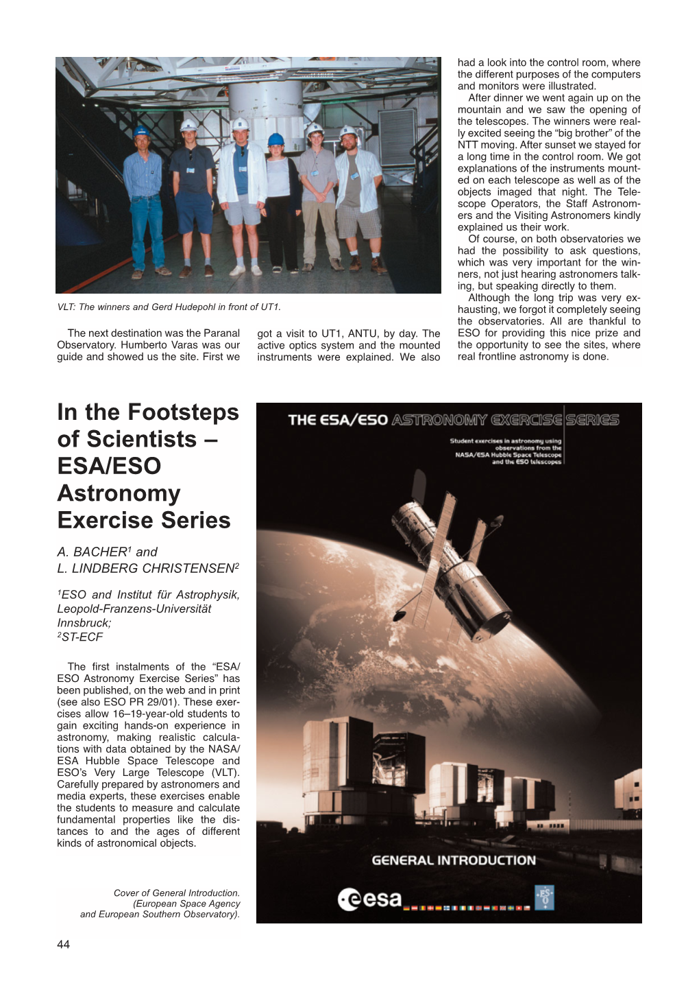ESA/ESO Astronomy Exercise Series A