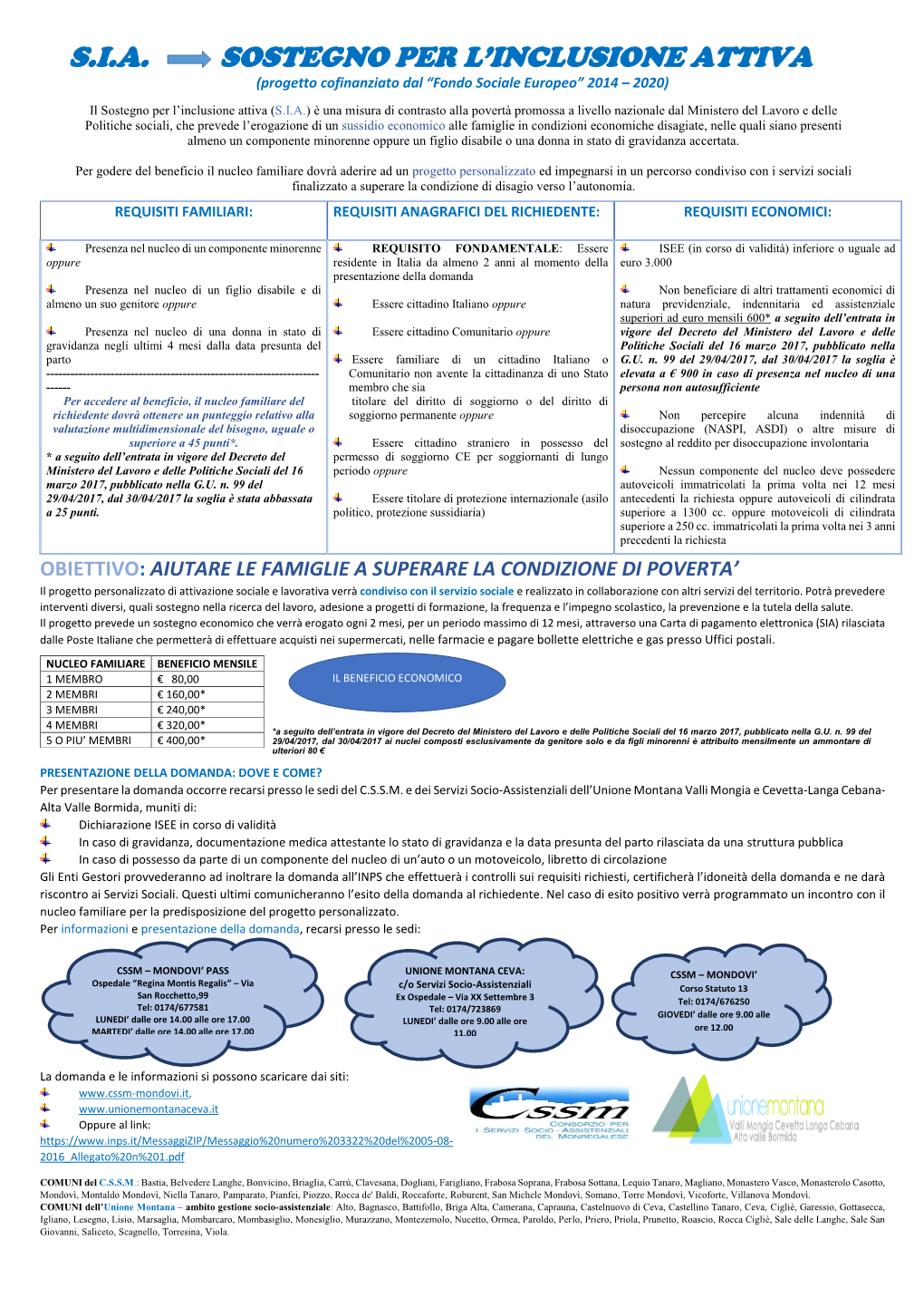 S.I.A. Sostegno Per L'inclusione Attiva