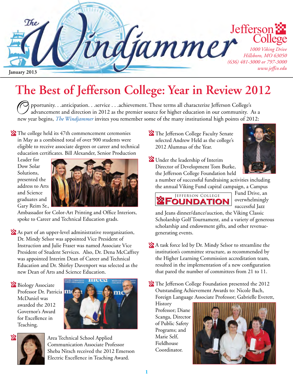 The Best of Jefferson College: Year in Review 2012 Pportunity