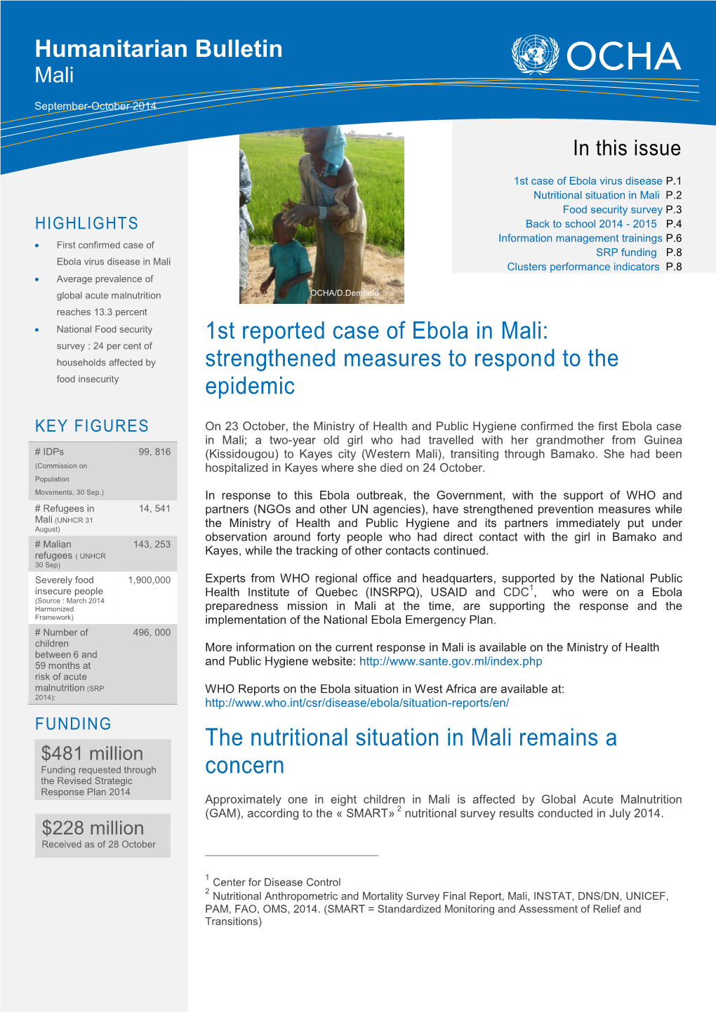1St Reported Case of Ebola in Mali: Strengthened Measures to Respond